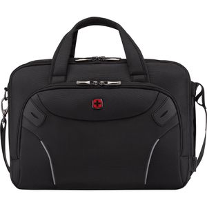 Wenger Laptoptasche Cosmic Brief, 653497, schwarz, recyceltes PET, bis 16 Zoll