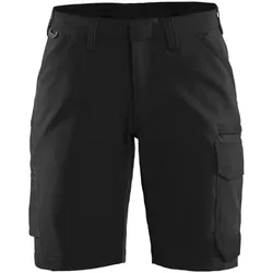 Damen Stretch Service-Shorts "7123" - C38 - schwarz/dunkelgrau