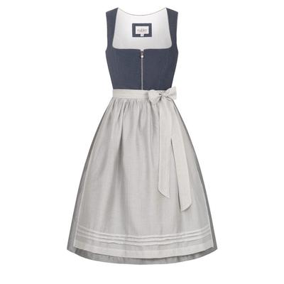Dirndl NÜBLER "Midi Dirndl Katharina", Damen, Gr. 50, EURO, blau, Obermaterial: 50% Baumwolle CO. 50% Polyester PES., Kleider