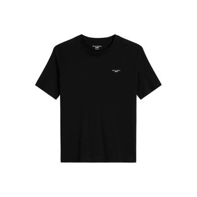 T-Shirt MARC O'POLO DENIM "T-Shirt T-Shirt, SSL, Logo Print, Reg F 1er Pack", Herren, Gr. S, schwarz, Obermaterial: 100% Baumwolle CO., Shirts T-Shirt
