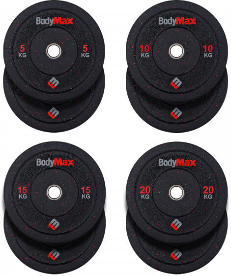 BodyMax Olympic Hi-Impact Rubber Crumb Bumper Weight Plates BodyMax 100kg Set