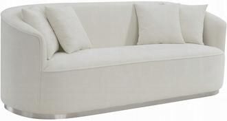 CDecor Gilman Beige Sofa with 4 Pillows