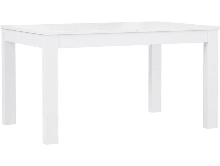 Esstisch FORTE Attention , weiß (weiß, weiß hochglanz, weiß, weiß, weiß hochglanz), B:140cm H:76cm T:90cm, Tische, Esstisch, Esstisch, groß ausziehbar, Einlegeplatte innenliegend