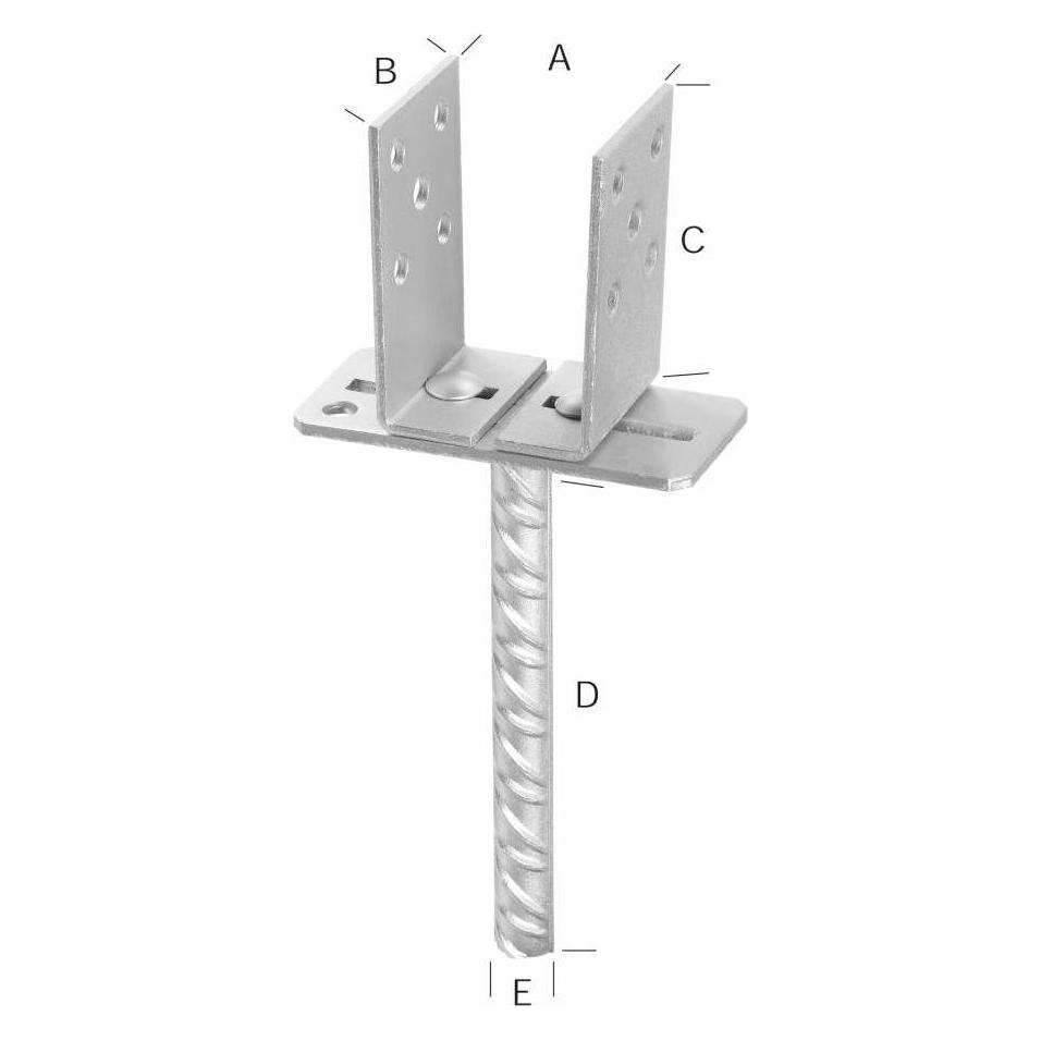 Magni Format 4330816834725 - pfostentrñger verstellbar tzn 71 - 131 Germany (Stützenfuss) (4330816834725)