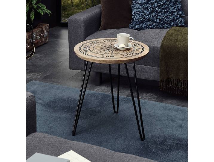 Table d'appoint Babapu Ø 46cm Marron