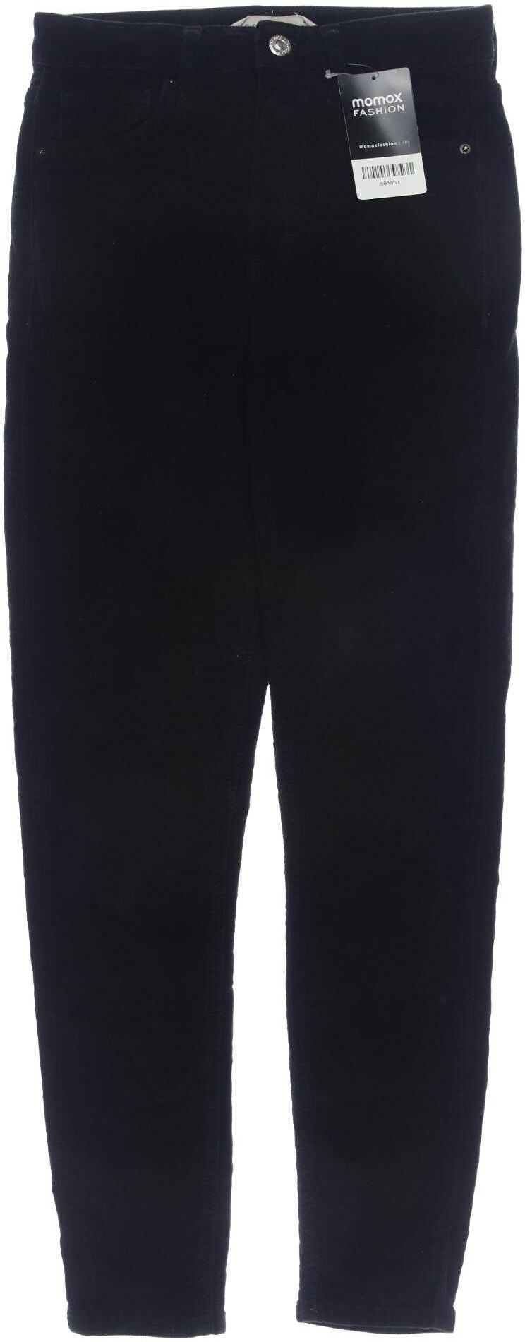 Topshop Damen Stoffhose, Schwarz, Gr. W26, Baumwolle / Elasthan - Second Hand