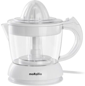 moRollio 24 Ounce Compact Electric Citrus Juicer in White