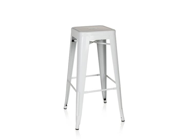 Tabouret De Bar Vantaggio High Métallique Blanc Hjh Office