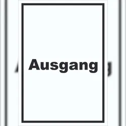 HB-Druck Ausgang Schild mit Text Exit Schluss hochkant A2 (420x594mm)