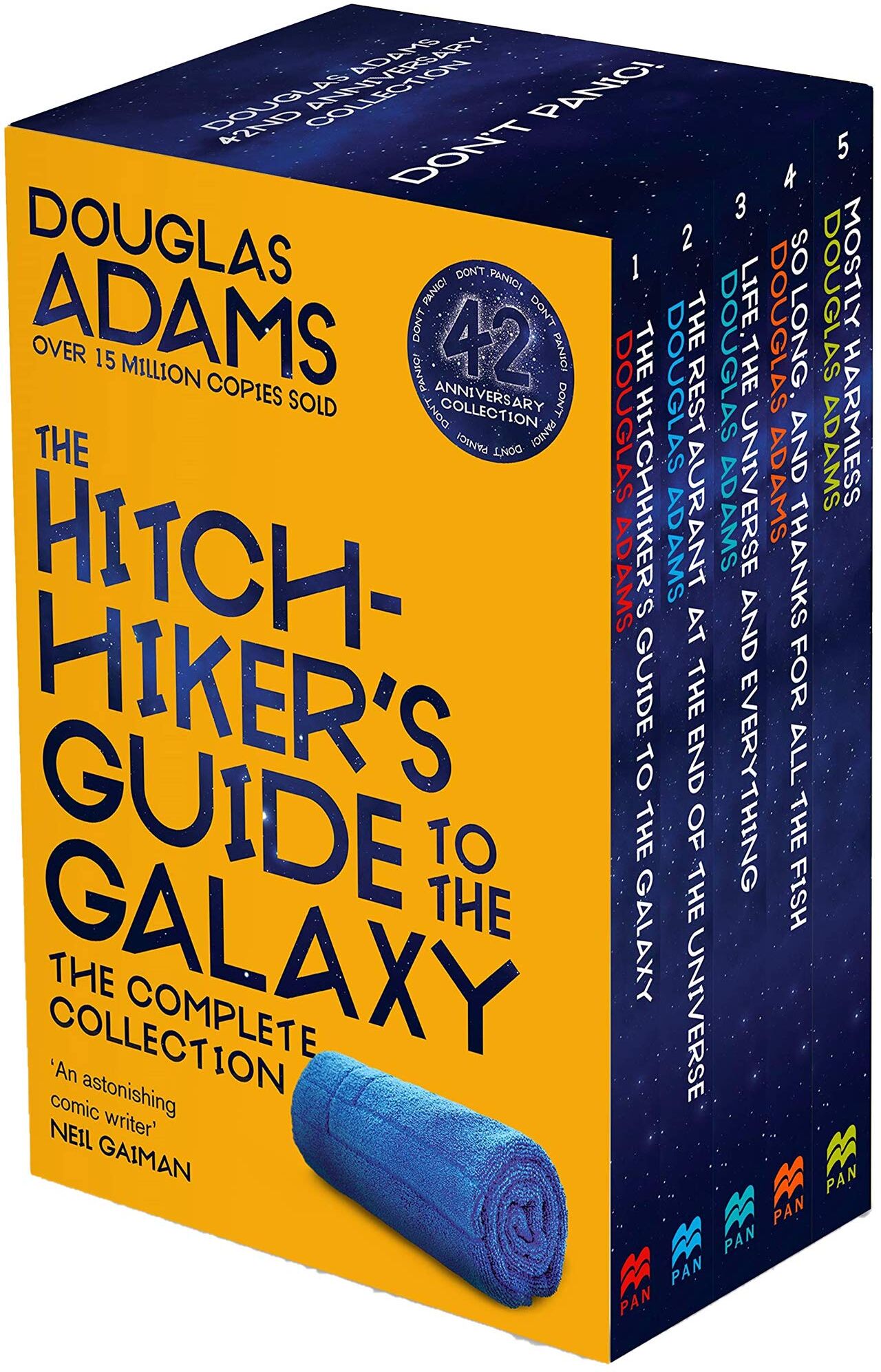Pan Books The Hitchhiker's Guide to the Galaxy 5 Book Box Set by Douglas Adams - Complete Paperback Series - Sci-Fi Comedy Classic -