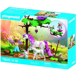 Playmobil Zauberhafter Einhorn-Stall für Mama und Fohlen (71839, Playmobil Magic)