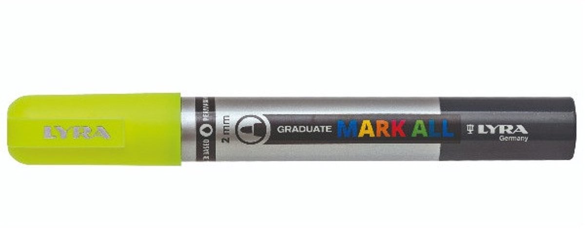 Lyra Graduate Mark All permanente marker Kogelpunt Geel 6 stuks