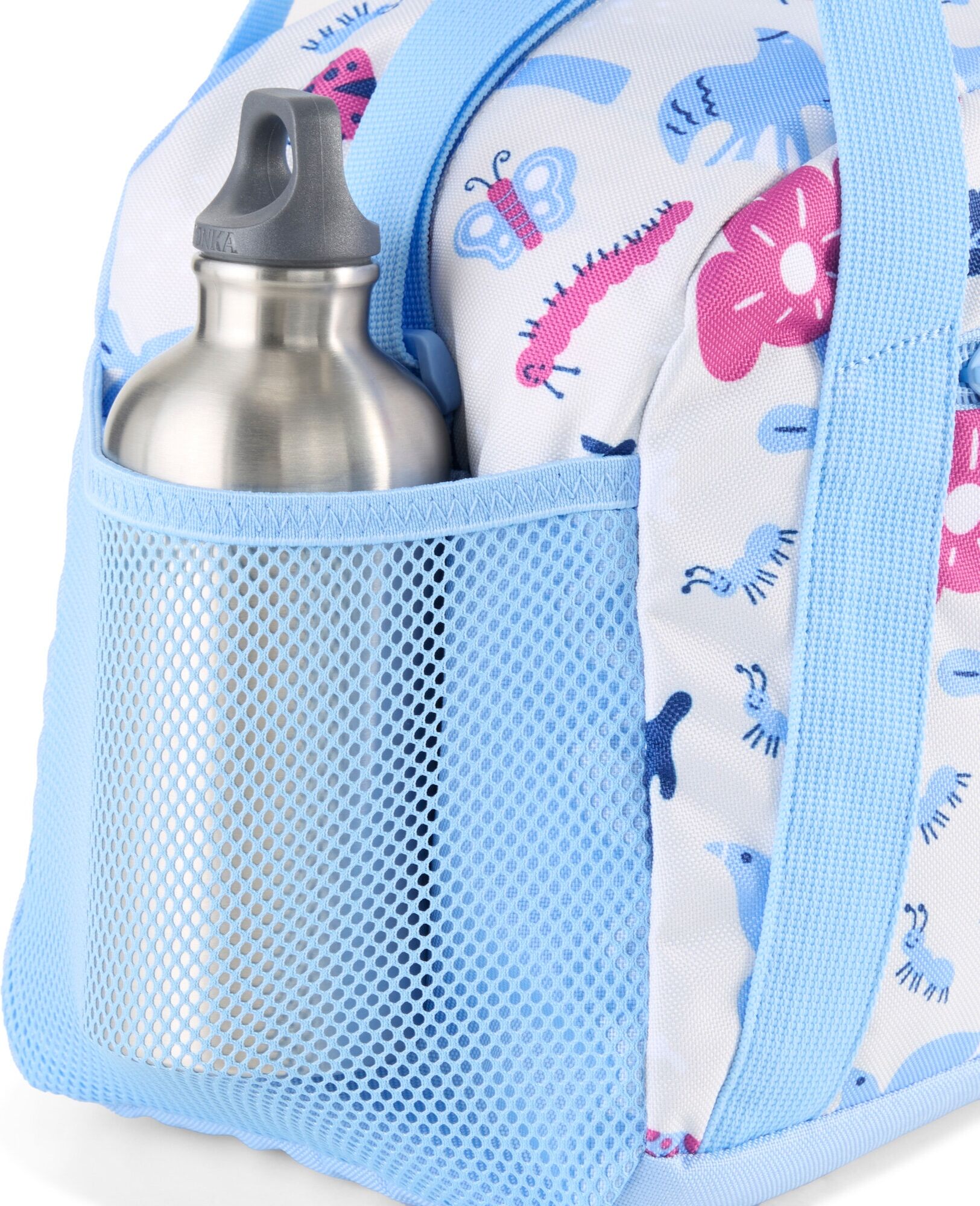 Sporttasche PUMA "PHASE AOP EXTRA SMALL SPORTS BAG", Damen, bunt (frosted ivory, little forester aop), Netz, Obermaterial: 100% Polyester, gemustert, Taschen Sporttasche, Sporttasche, mit verstellbaren Schulterriemen frosted ivory, little forester aop Ein