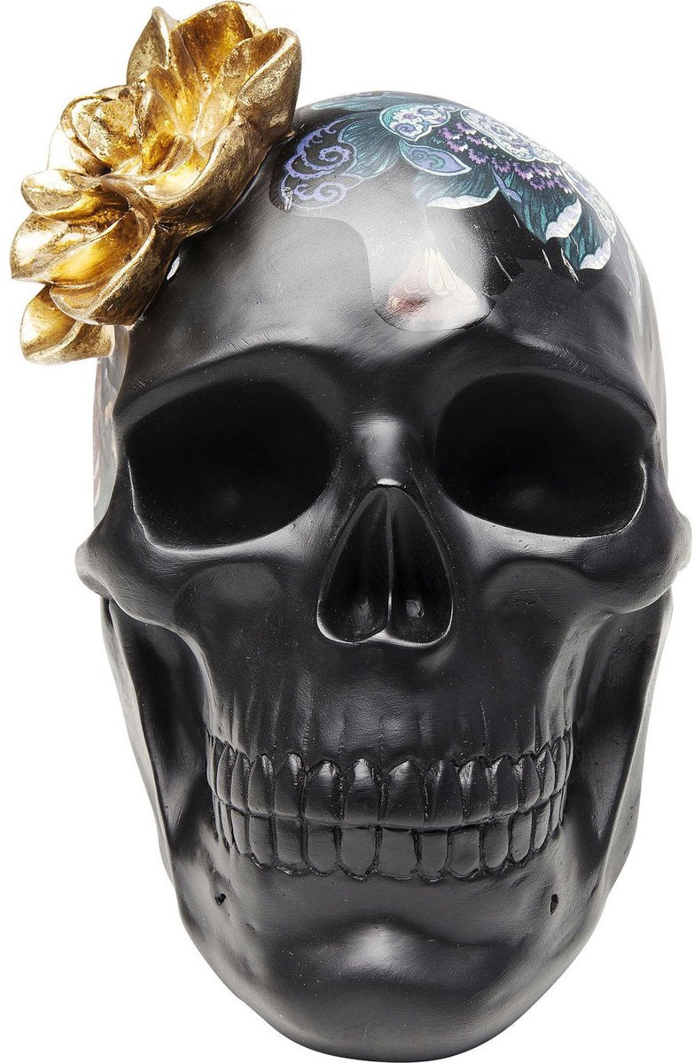 Kare Design Decofiguur Flower Skull voor op tafel