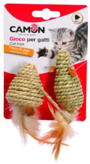 CAMON Gioco per Gatto Topo Piume 1 PZ