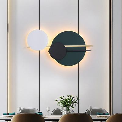 led wandleuchten kreis design dimmbar 38cm kreative gang schlafzimmer wohnzimmer hintergrund wanddekoration wandleuchte beleuchtung 110-240v