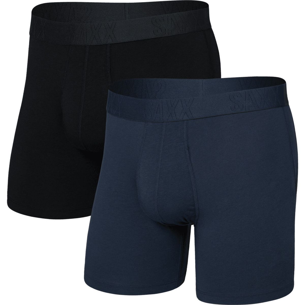 Saxx Droptemp Cooling Cotton Boxer Brief FLY 2PK dark ink/black (DIB) XXL SXPP2C-DIB-XXL