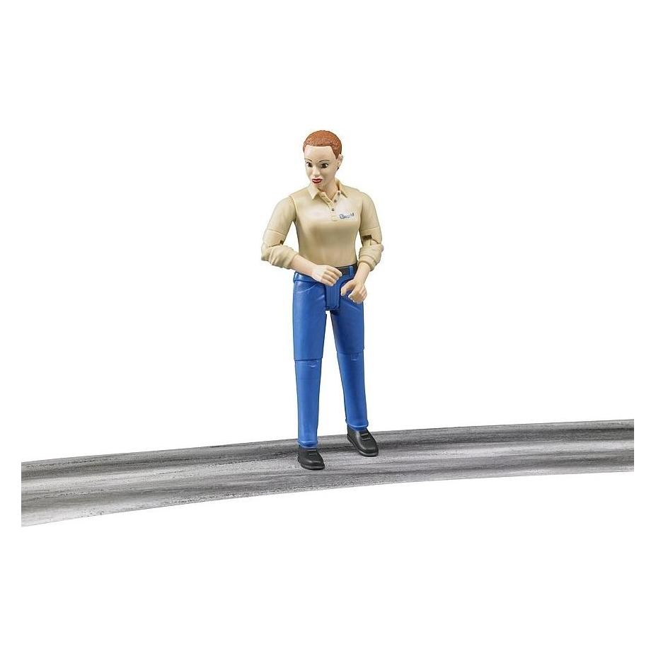 Bruder Frau mit hellem Hauttyp und blauer Hose (60408)