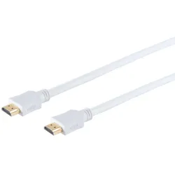 HDMI Kabel, 4K, verg., weiß, 2m