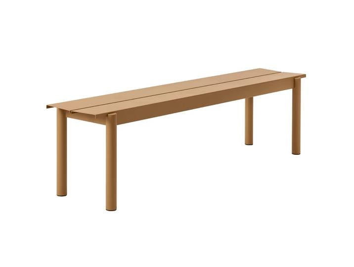 Muuto Banc Linear steel bench 170x34 cm Burnt orange