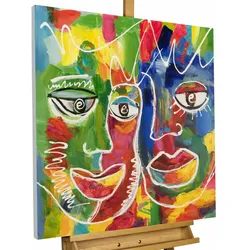 ACRYLBILD HANDGEMALT 80/80 cm