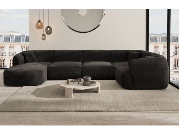 Wohnlandschaft Tabarca U-Form aus Stoff
