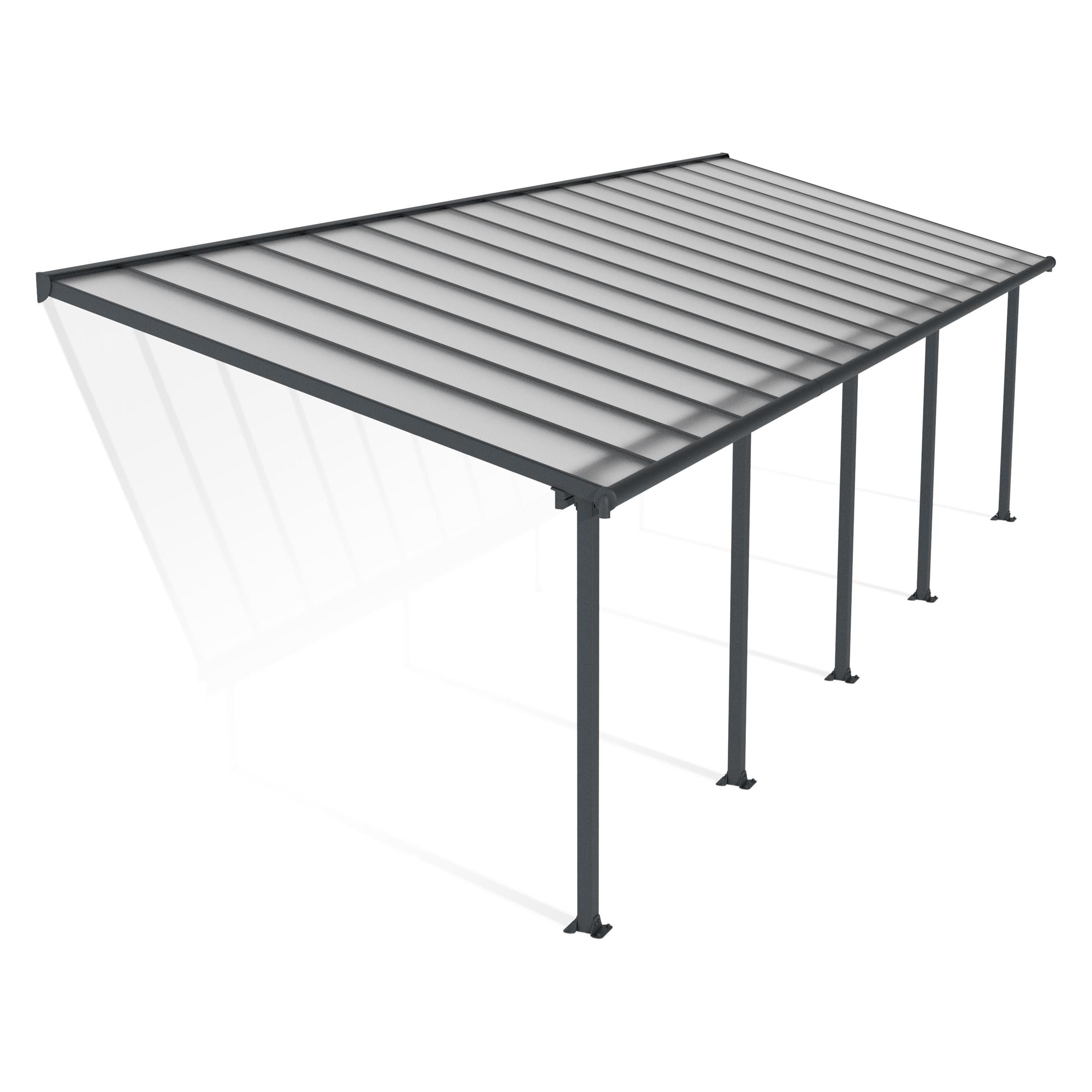 Palram Terrassenberdachung CanopiaOlympia 3x9.71 980 x 295 cm grau (31276348)