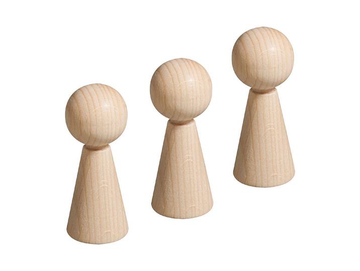 Rayher Rohholz-Figurenkegel 5 cm 4 Stück