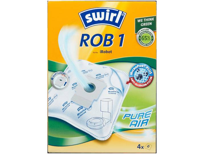 Swirl Staubfilterbeutel ROB 1 EcoPor 4 Stück