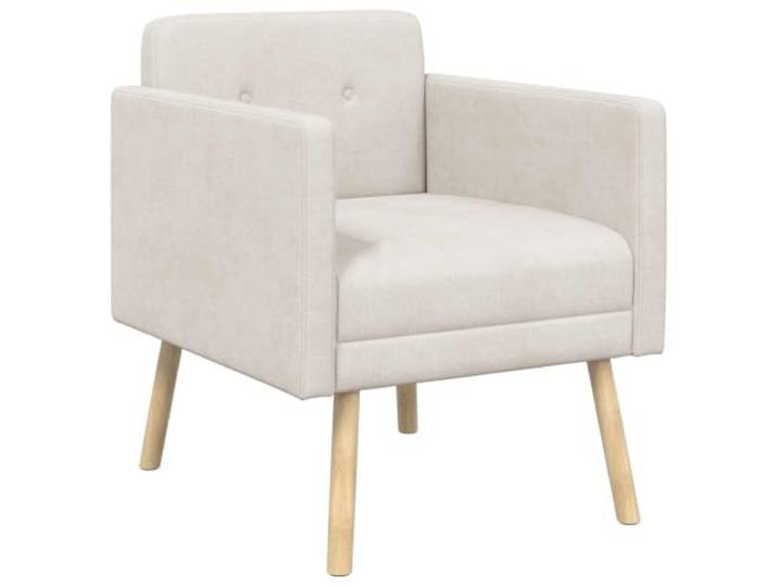 vidaXL Akzentstuhl Creme Chenille-Stoff Dieser Dekosessel besteht aus atmungsaktivem Chenille. Der Sessel ist mit Schaumstoff für zusätzlichen Komfort gepolstert