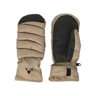 Fäustlinge WHISTLER "Xander", Damen, Gr. 6, braun, 100% Polyester, kariert, unifarben, Handschuhe Fäustlinge, mit wind -und wasserdichter Funktionsmembran