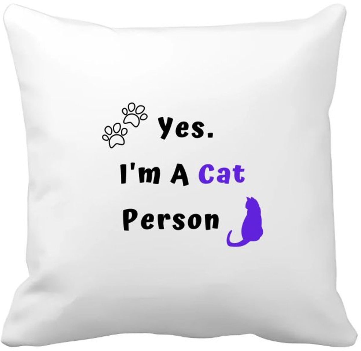 Akyol Yes I'm a Cat Person Kussensloop voor kattenliefhebbers - 40 x 40 cm