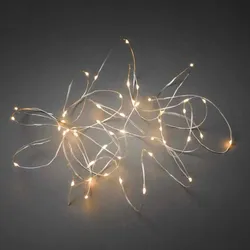 Konstsmide Weihnachtsbeleuchtung  LED Tropfenlichterkette 200er silberfarben Draht