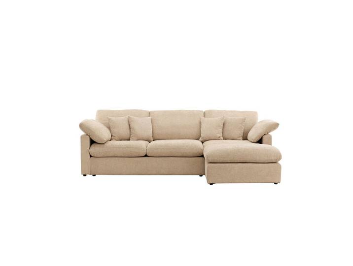 Endorphin Ecksofa Ecksofa Amalfi sand, Ottomane flexibel montierbar