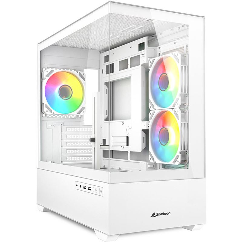 Sharkoon MK6 RGB Mini Tower ohne Netzteil weiss