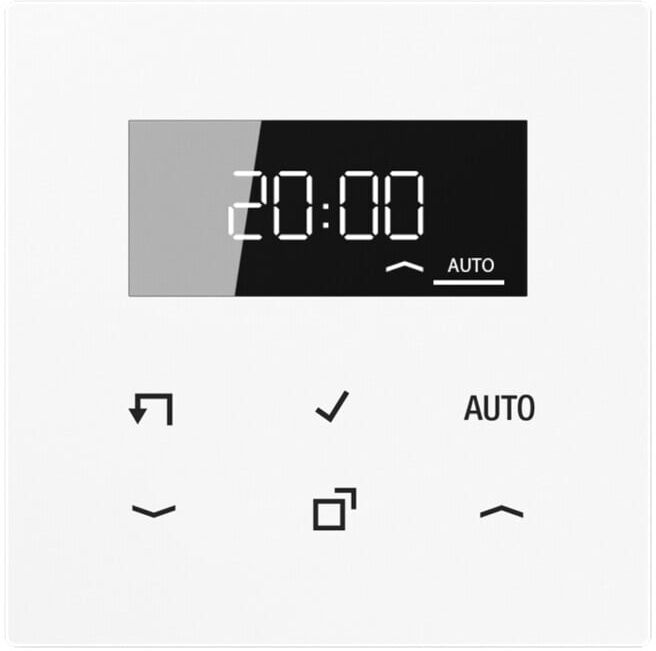 Jung Timer Standard 6 Sens.Tast DisplayEchtglasfront LS 1750 D WW (LS1750DWW)