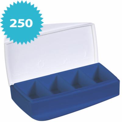 Ipill PILLENDOSE MIT VIERFACH-TEILUNG BLAU 1 St 08030041
