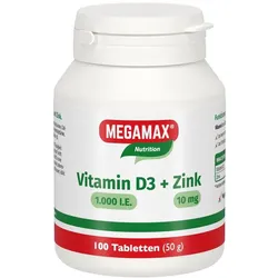 MEGAMAX® Vitamin D3 und Zink 100 St