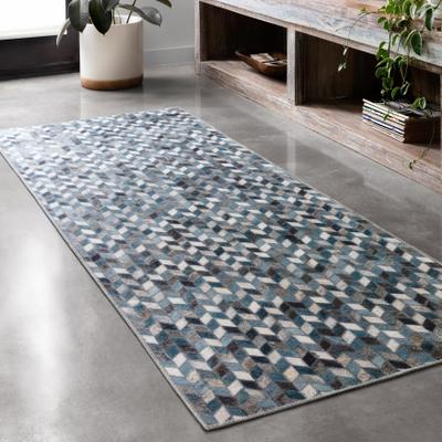 Alexander Home Davide Printed Geometric Faux Cowhide Area Rug