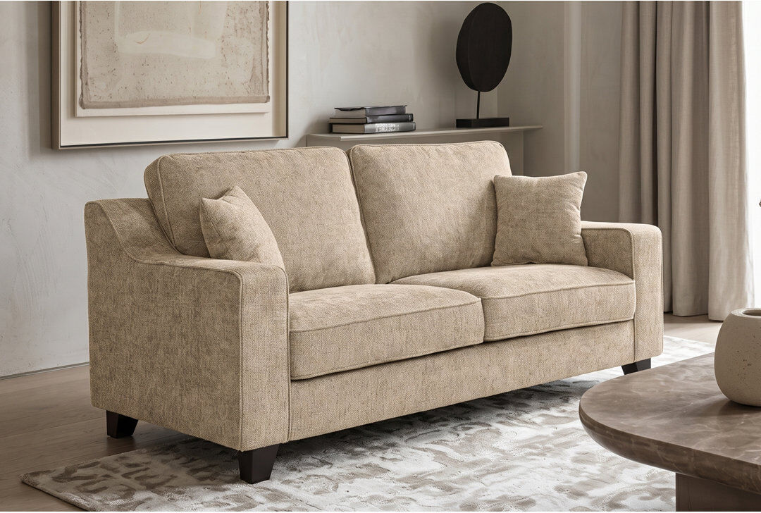 Mercer41 Housley Chenille Sofa Beige 2