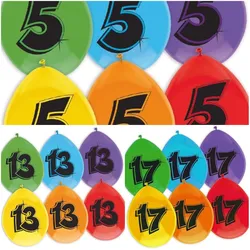 Unique Luftballons 8er Pack Zahl 8 (8x)