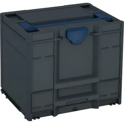 Tanos systainer3 Combi M 337 anthrazit (RAL 7016), Verschluss saphirblau (RAL 5003), Griff saphirblau (RAL 5003) - 83550048.182