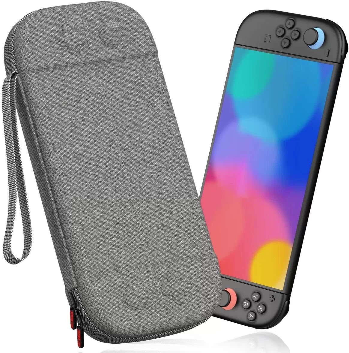 INF Étui de Transport Nintendo Switch 2 : Sac de Rangement de Voyage Protecteur en Nylon EVA Gris
