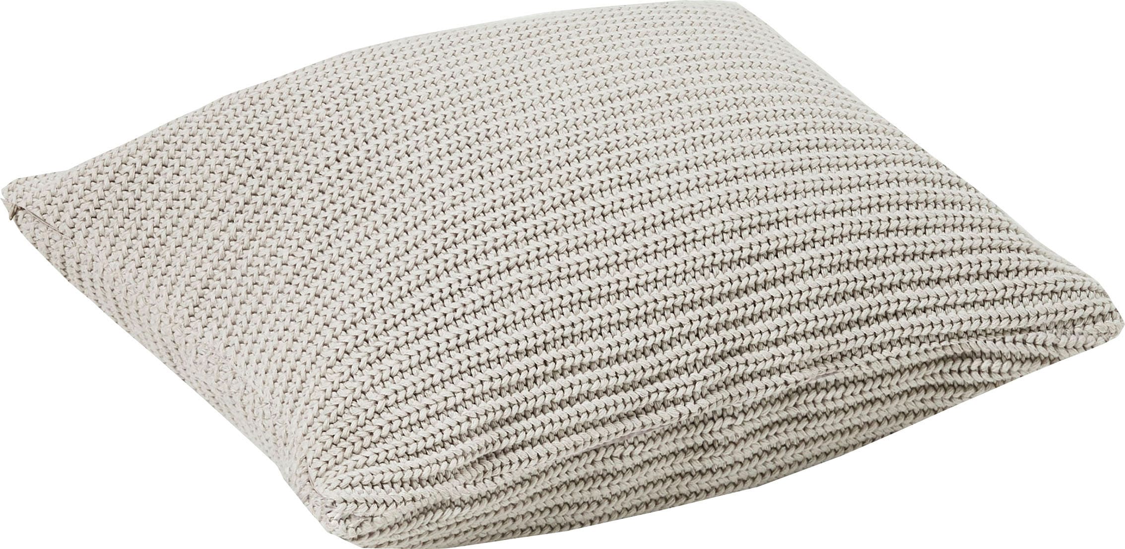 Dekokissen HOPPEKIDS "«Winter Wonderland»", beige (beige, unifarben), B:50cm H:15cm L:50cm, Baumwolle, Dekokissen_Sitzkissen_Kissenhüllen, Dekokissen, Zierkissen 50x50 für Kinderbett beige, unifarben B/L: 50cm x 50cm, 1 Stk.