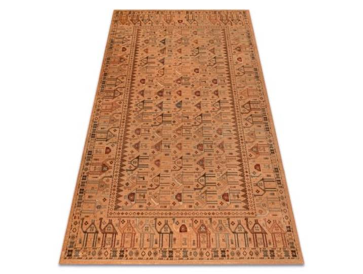 Wollteppich KASHQAI 4304 100 orientalisch, ethnisch Lachsfarbe/Rotwein 135x200 cm orange