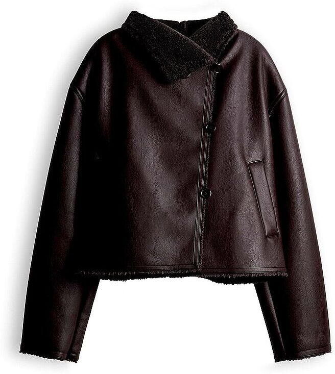 SOMEDAY Jacke in Lederoptik VALESA braun   36 36