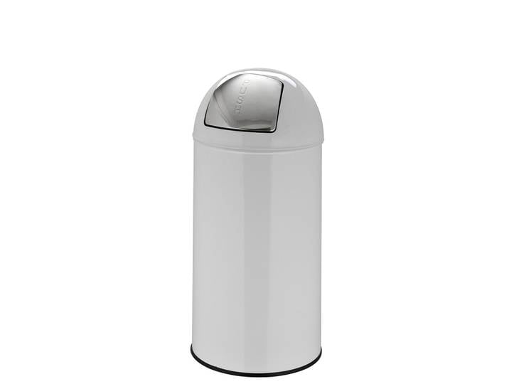 Poubelle À Poussoir / Poubelle Automatique Push 35l Satin Blanc Hjh Office