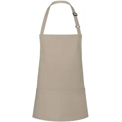 Karlowsky, Kochschürze, Kurze Latzschürze Basic mit Schnalle und Tasche (One Size)