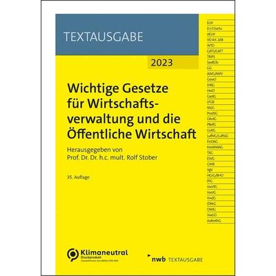 Wichtige Gesetze für Wirtschaftsverwaltung und die Öffentliche Wirtschaft, Set von , Nwb Verlag, 978-3-482-67585-0