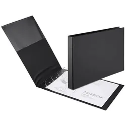 VELOFLEX Ringbücher 4-Ringe DIN A3 quer 4,50 cm schwarz
